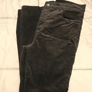 LIKE NEW Loft black skinny cords size14/32
